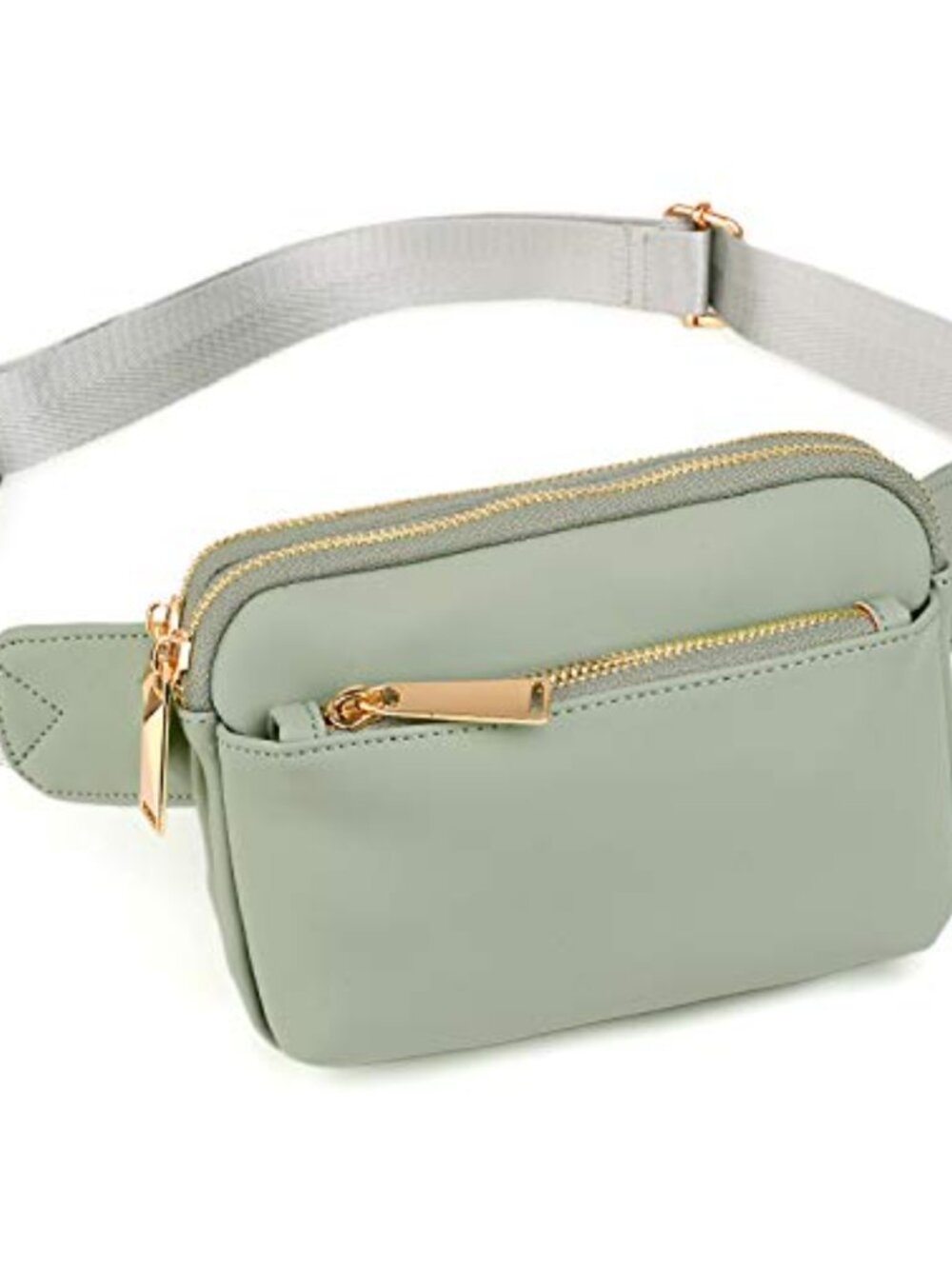 Vegan Leather Fanny Pack Belt Bag Adjustable Waist Pack Crossbody